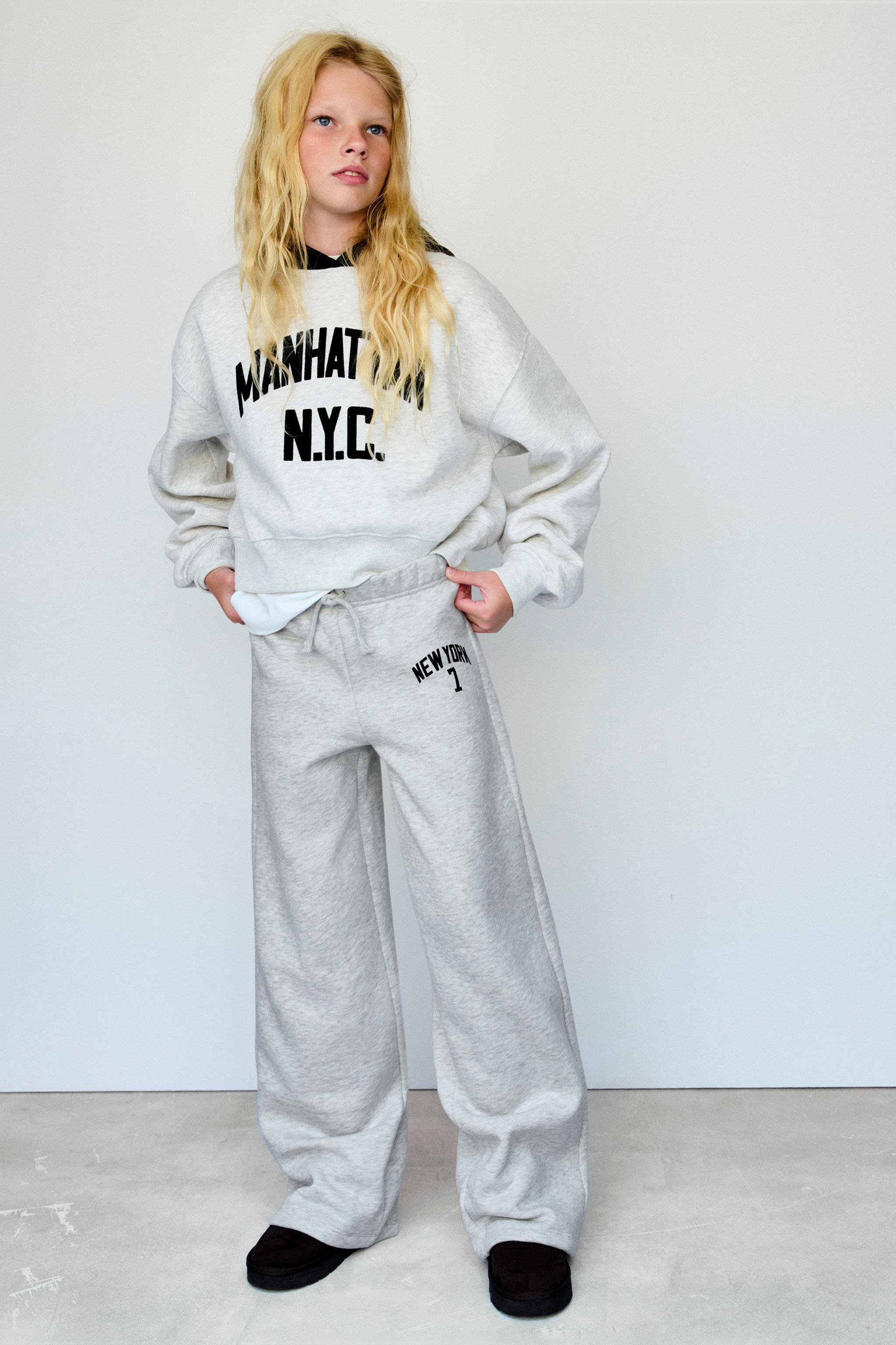 PRINTED WIDE LEG PANTS